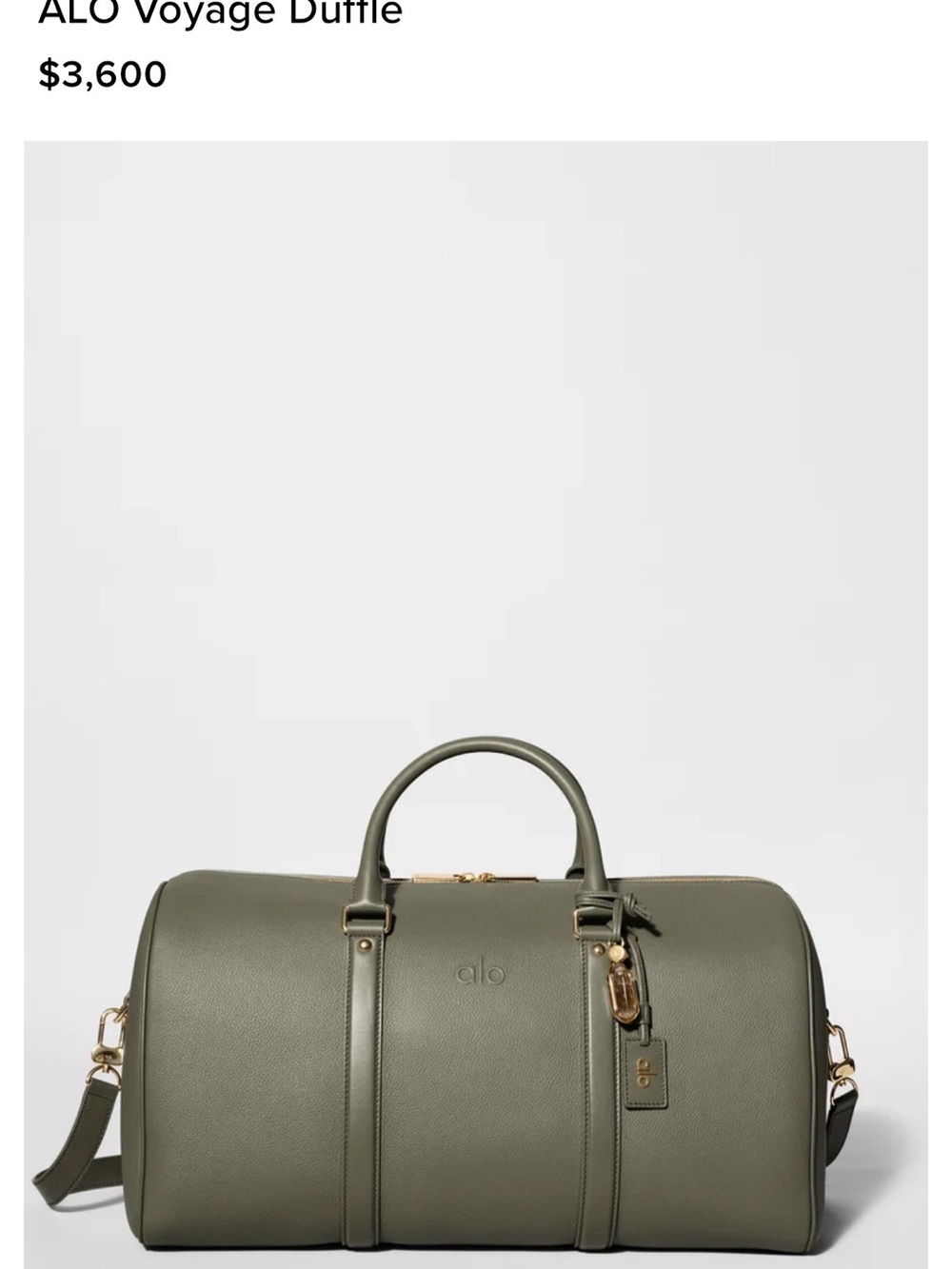 ALO Yoga Voyage Duffle - Olive